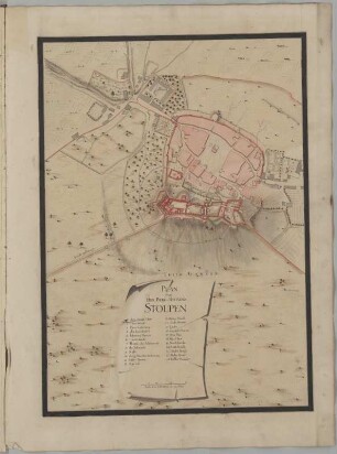 Plan von der Berg Festung Stolpen