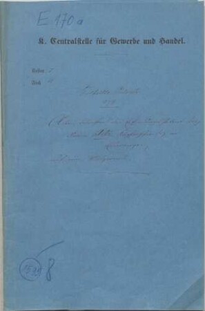 Patent des Anton Ritz, Kupferschmied in Ellwangen, auf eine Malzwende
