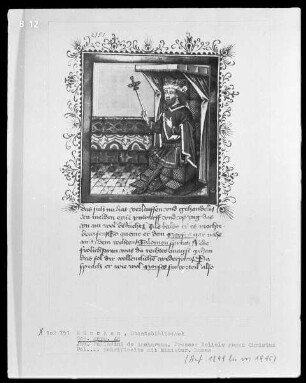 Jacobus Palladini de Anacharano, Prozeß des Teufels Belial mit Christus; der 'Grüne Teufel' — Salomon