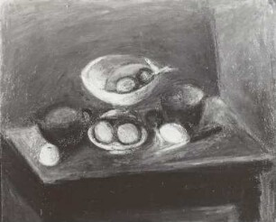 Stilleben mit Schale und Orangen