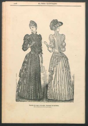 Vestido de casa y de calle, Entrada de invierno. : (De la "Ilustración Norte-americana.")