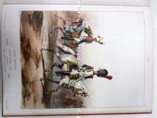 Uniformdarstellung, Trompeter und Oberst des Grenadier-Regiments zu Pferde der Kaiserlichen Garde, Erstes Kaiserreich Frankreich, 1804. Tafel No. 80: Uniformes Française.