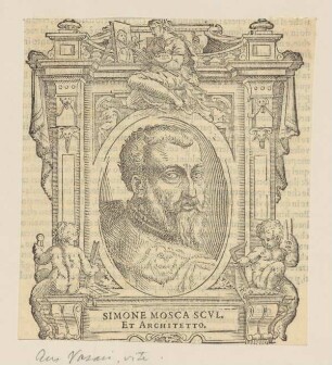 Bildnis des Simone Mosca (aus: Vasari, Vite, 1568)