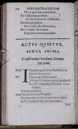 Scena Prima. Consiliarius Iordani. Servus Iordani