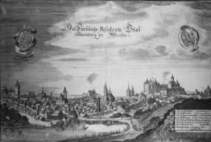 Altenburg (Thüringen), Ansicht von Altenburg, Stadtansicht aus Topographia Saxoniae etc., Kupferstecher und Verleger Matthäus Merian