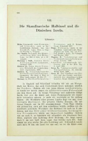 VII. Die Skandinavische Halbinsel und die Dänischen Inseln