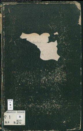 Kirchenbuchduplikat der katholischen Gemeinde Albaxen, Kreis Höxter (GHT 1861-1874) (Gemeinde: Katholische Gemeinde Albaxen, Kreis Höxter)