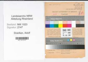 Entnazifizierung Adolf Doerken , geb. 10.06.1905 (Lehrer)