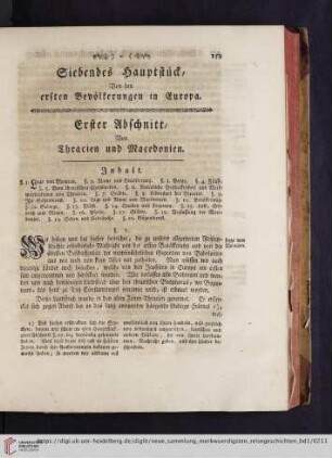 Erster Abschnitt: Von Thracien und Macedonien