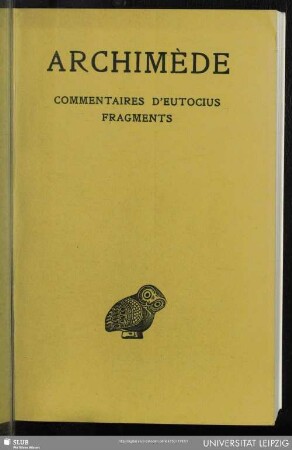4: Commentaires d'Eutocius et fragments