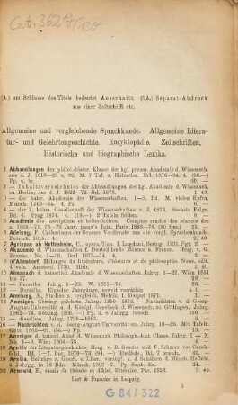 Lager-Verzeichnis. 130. 1879