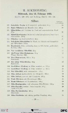 II. Auktionstag: Mittwoch, den 13. Februar 1935 (Nr. 229-470)