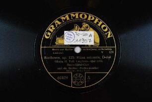 Missa solemnis, D-dur, op. 123 : Gloria, II. Teil: Larghetto - Qui tollis / Beethoven