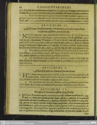 Articulus IV. Assessorum,Consiliariorum, Senatorum, qui judici capitalium causarum adsident, juramentum