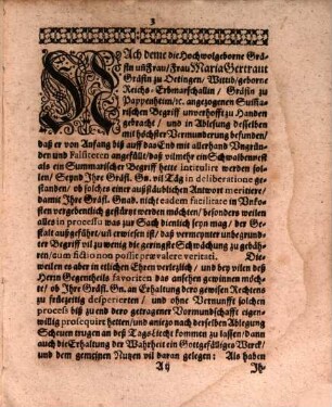 Wahrhaffte Widerlegung deß von ... Martin Frantzen Grafen zu Oetingen ... außgesprengten Summarischen Begriffs, Auß was Uhrsachen ... Maria Gertraut, Gräfin zu Ötingen Wittib ... in Vormundschaffts Namen die Rescission deß Wallersteinischen Vertrags begehrt habe ...