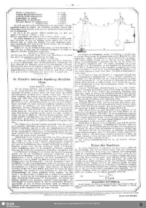 Dr. Ulbricht's elektrische Regulirung öffentlicher Uhren