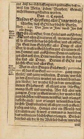 Cap. II. Auß der Schöpfung aller Dinge wird geschlossen, daß Gott das höchste Gut sey