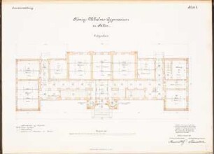 König-Wilhelm-Gymnasium, Stettin: Grundriss EG 1:100