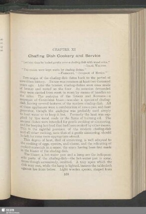 Chapter XI. Chafing Dish Cookery and Service