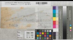 Meggen (Lennestadt) Gewerkschaft Sicilia Blatt B Anlage einer Schmalspurbahn 1879 (1 : 1000) 13,5 x 31 Zeichnung KSA Nr. 626f