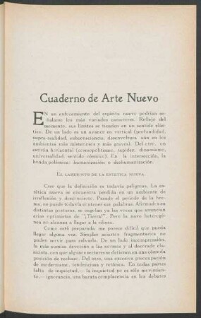 Cuaderno de Arte Nuevo