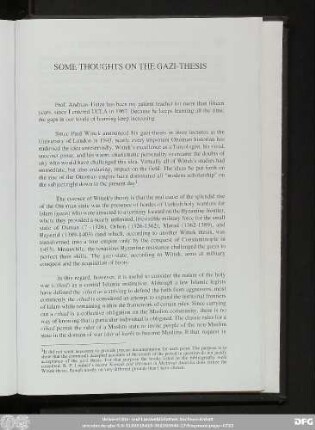 Some Thoughts On The Gazi-Thesis