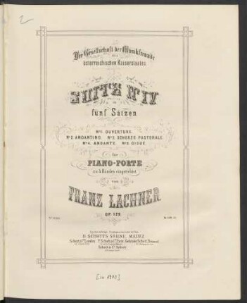 Suite No. IV in fünf Sätzen op. 129