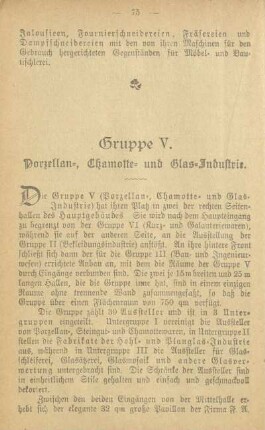 Porzellan-, Chamotte- und Glas-Industrie