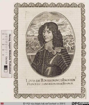 Bildnis Louis II Condé, 1646 4. prince de C., 1661 1. duc de Bourbon (vorher zu Lebzeiten seines Vaters duc d'Enghien), gen. "le Grand Condé"