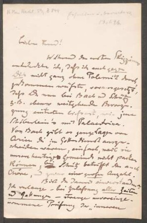 Brief an Friedrich Spitta : 12.01.1896