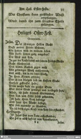 Heiliges Oster-Fest