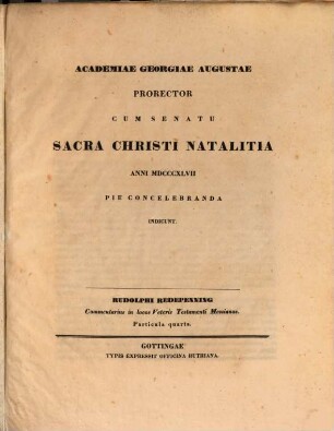 Commentarius in locos veteris testamenti messianos, 4