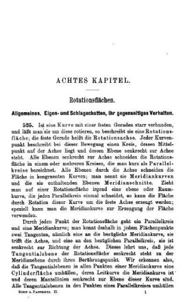 VIII. Kapitel. Rotationsflächen.
