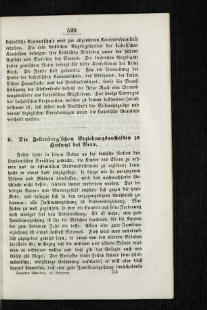 ¬Die¬ Fellenberg'schen Erziehungsanstalten zu Hofwyl bei Bern