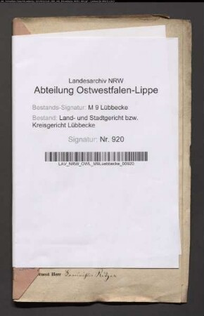 Erblasser: Meyer, Johann Heinrich: