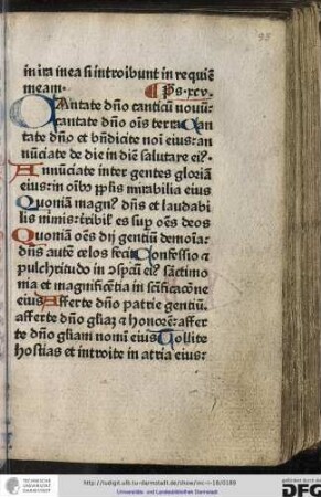 Cantate domino canticum novum...