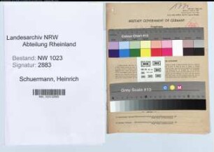 Entnazifizierung Heinrich Schuermann , geb. 04.03.1890 (Tierarzt)