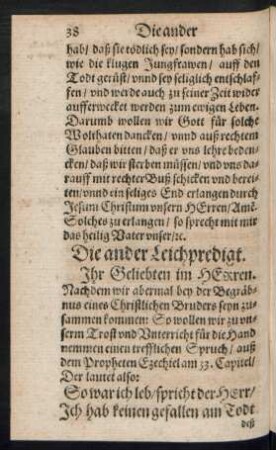 Die ander Leichpredigt.