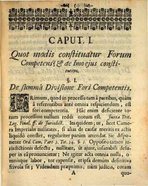 Dissertatio Inauguralis De Foro Competeni