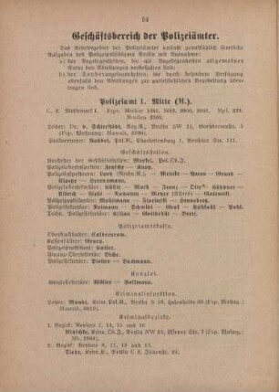 Geschäftsbereich der Polizeiämter
