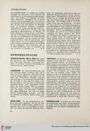 Denkmalpflege