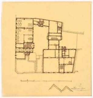 Geschäftshaus Probststraße/Poststraße, Berlin-Mitte: 1. Entwurf: Grundriss EG