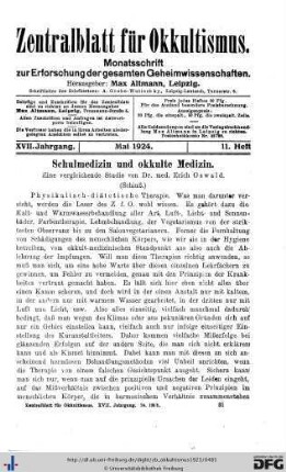 11. Heft (Mai 1924)