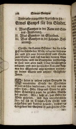 Etwas Gantzes für den Sünder.