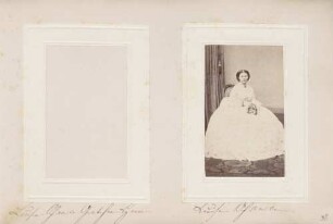 links: leer, nur Bildunterschrift: Luise Schwerin Gretchen-Lymer (?) rechts: Luise Schwerin