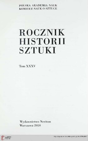 35: Rocznik Historii Sztuki