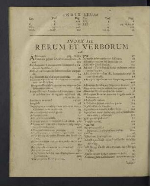 Index III. Rerum et verborum