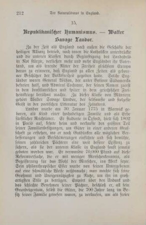15. Republikanischer Humanismus - Walter Savage Landor