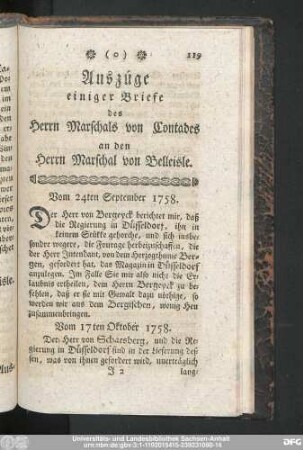 Vom 24ten September 1758.