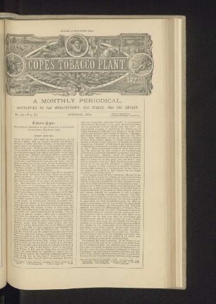 Cope's Tobacco Plant. No. 43. - Vol. I. October, 1873.